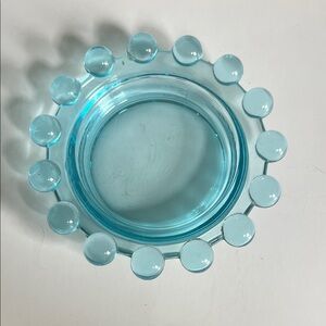Blue Glass ashtray/ trinket dish